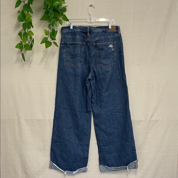 American Eagle Outfitters Dark Blue Flare Jeans - Picture 2 of 5